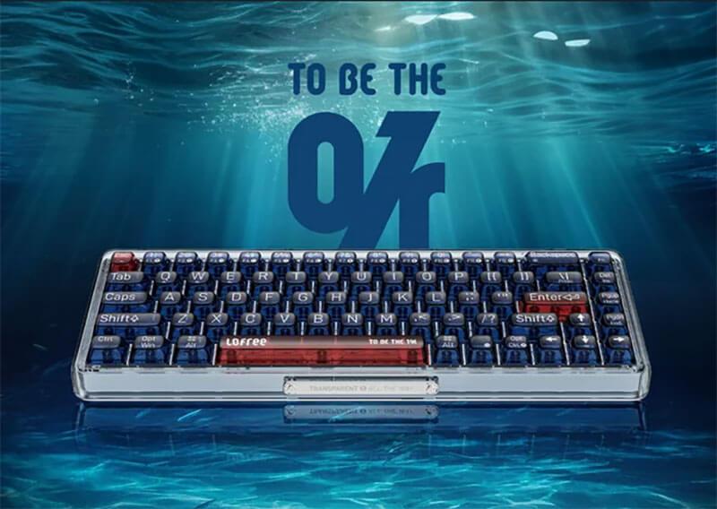 LOFREE 1% "Nature" Transparent Keyboard - Ocean