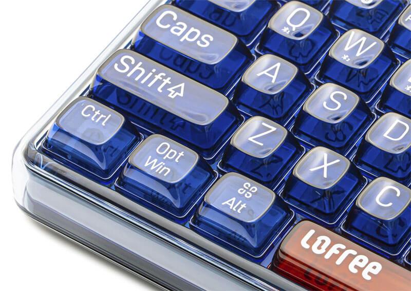 LOFREE 1% "Nature" Transparent Keyboard - Ocean