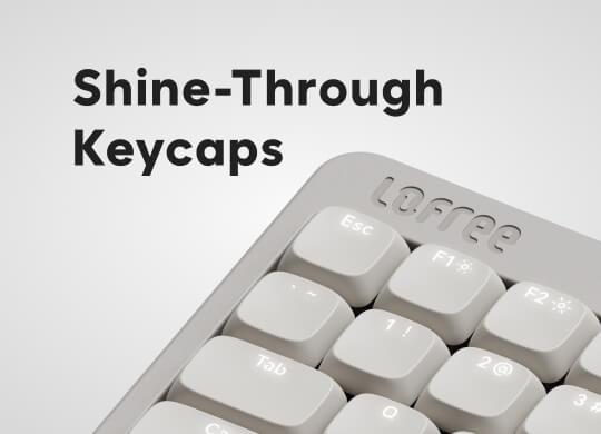 Shine-through keycaps