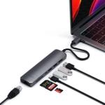 Adapter chuyển đổi Satechi USB-C Multiport Slim 7in1 với Ethernet (Màu Xám)