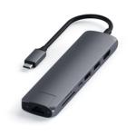 Adapter chuyển đổi Satechi USB-C Multiport Slim 7in1 với Ethernet (Màu Xám)