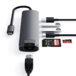 Adapter chuyển đổi Satechi USB-C Multiport Slim 7in1 với Ethernet (Màu Xám)